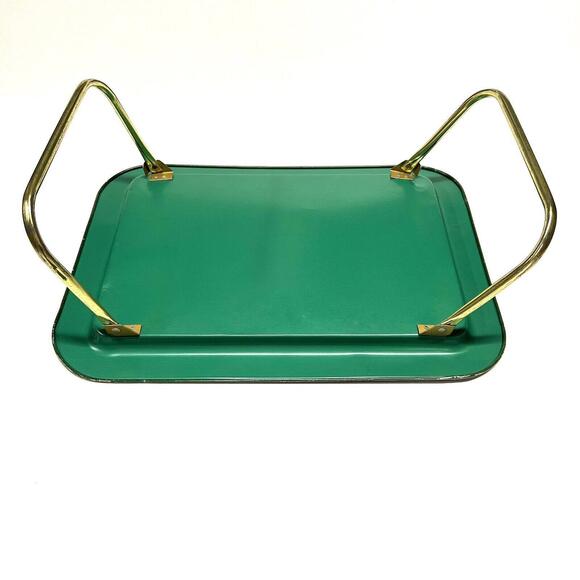 VTG Holt Howard Atomic Snowman Christmas Serving Tray TV Dinner Legs Green Rare - Picture 10 of 15